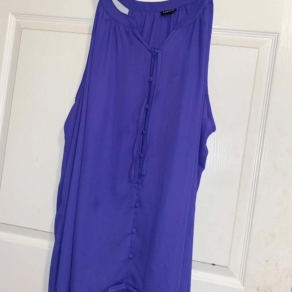 Elegant Purple Sleeveless Top